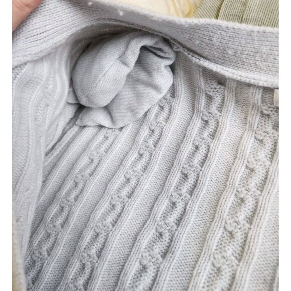 Size Medium Ronny Kobo Parmida Wool Cashmere Knit Cardigan Arctic Blue Bling - Picture 4 of 7